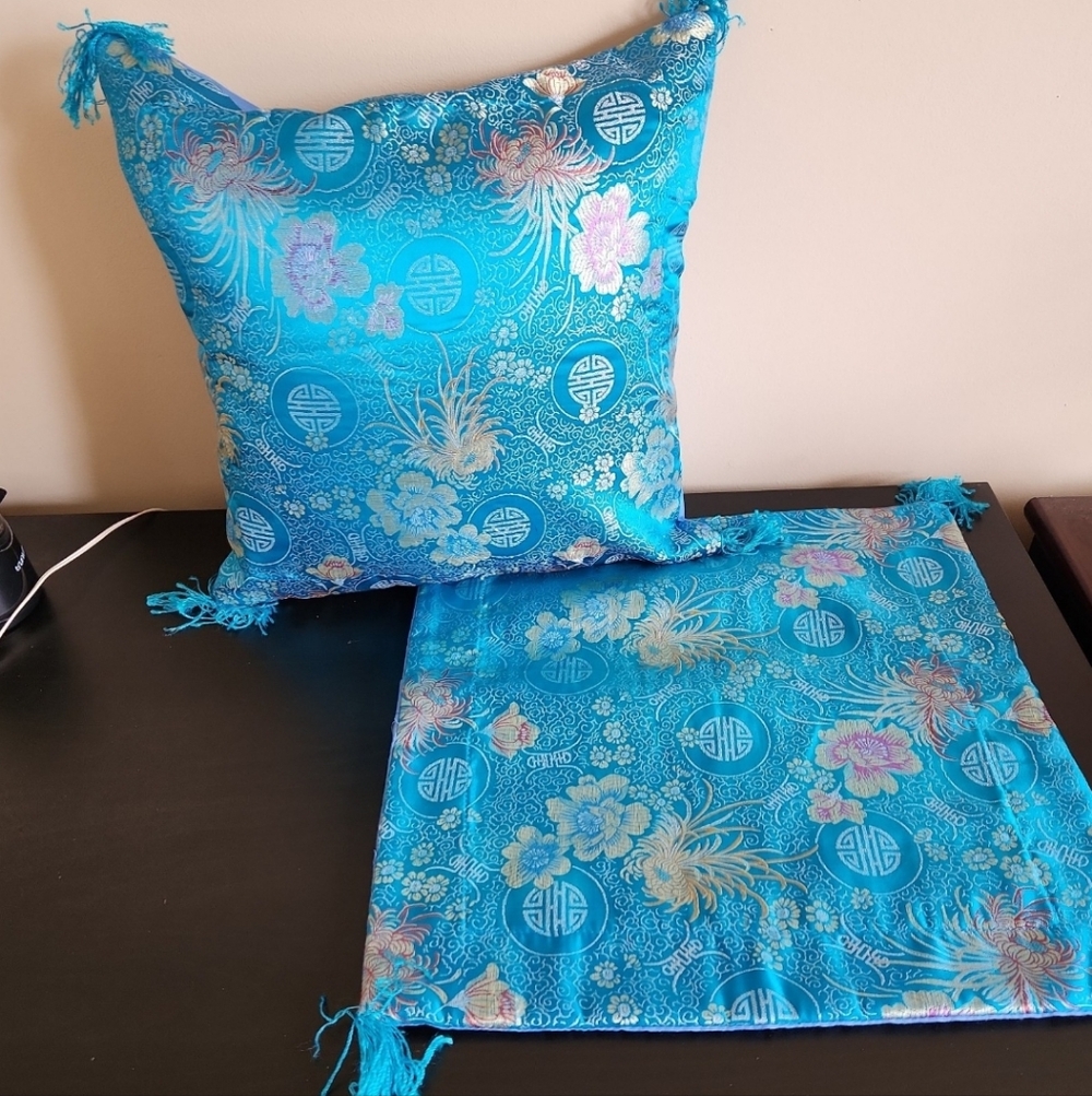 Set Of Two Indian Ethnic Cushion Covers For Home Decor, Patio